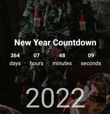 Dynamic New Year Countdown Timer