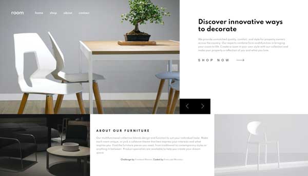 Frontend Mentor - Room homepage