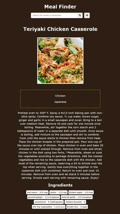 Meal Finder App