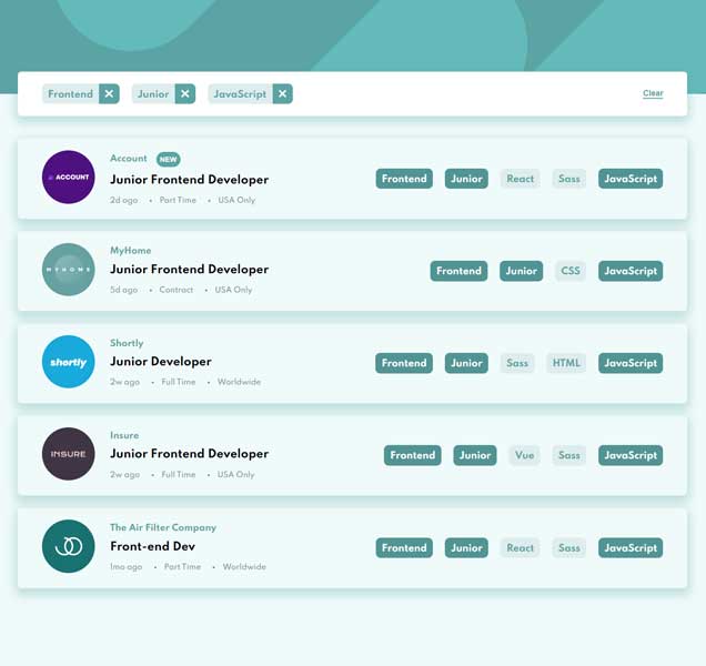 Frontend Mentor - Job Listings Challenge